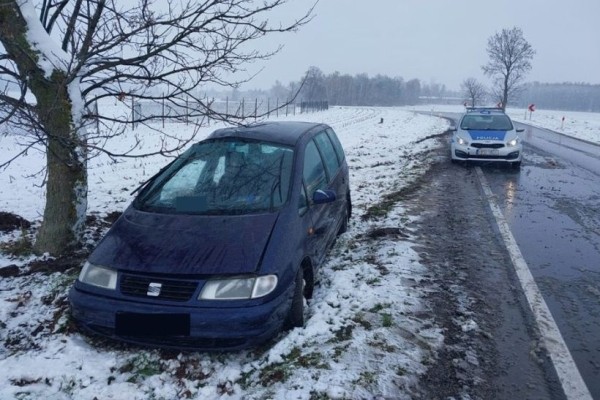В Польше белорус на Seat слетел с дороги и врезался в дерево В Польше белорус на Seat слетел с дороги и врезался в дерево